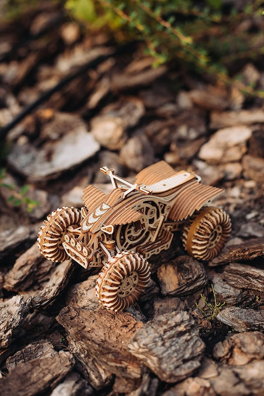 Puzzle 3D mecanic, Raptor Quad Bike, WT, lemn, 339 piese | Time 4