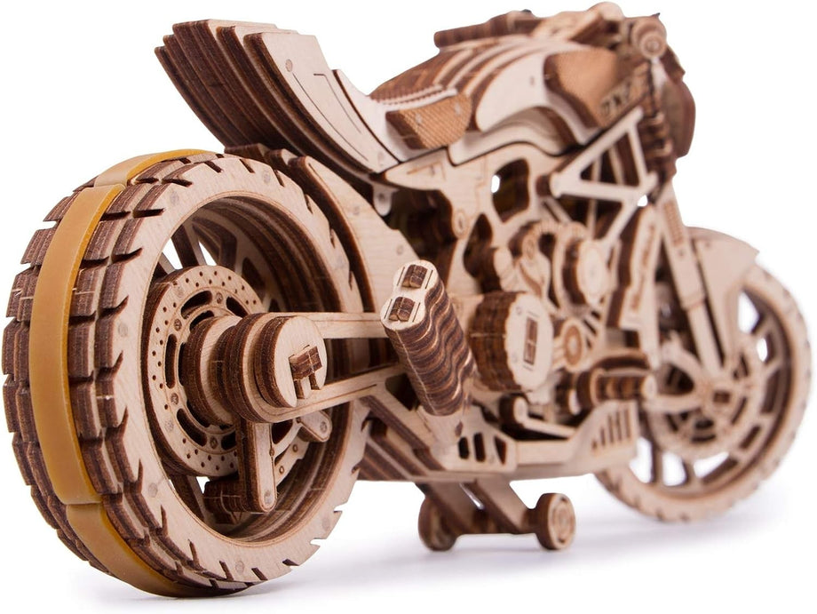 Puzzle 3D mecanic, Motocicleta DMS, WT, lemn, 203 piese | Time 4