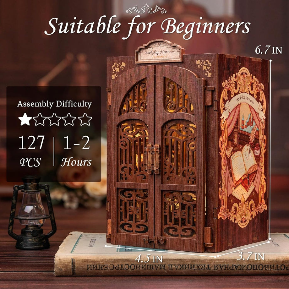 Puzzle 3D, Cotor de carte DIY, Bookshop Memories, Cutebee, 137