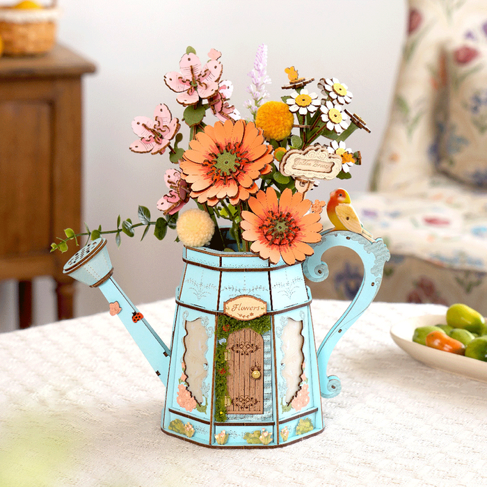 Puzzle 3D, Gardener's Watering Can, Rowood, lemn, 117 piese