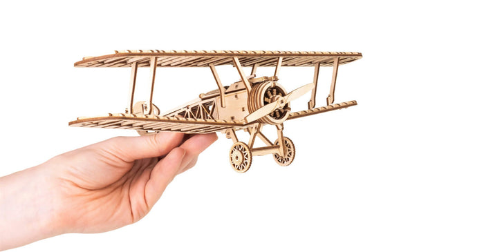 Puzzle 3D, Biplane, EWA, lemn, 140 piese