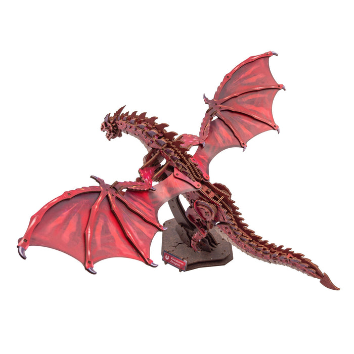 Puzzle 3D, Firestorm Dragon, Ugears, lemn, 270 piese