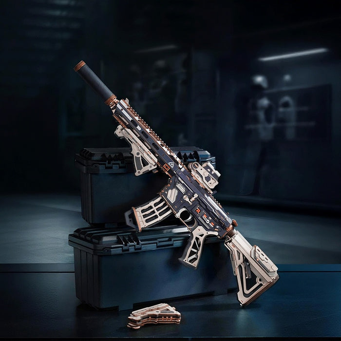 Puzzle 3D, M416 Carbine, ROKR, Lemn, 410 Piese