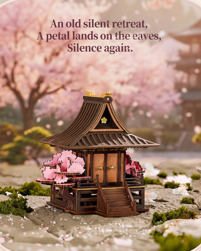 Puzzle 3D, Minicasuta Sakura Retreat, Rowood, 138 piese