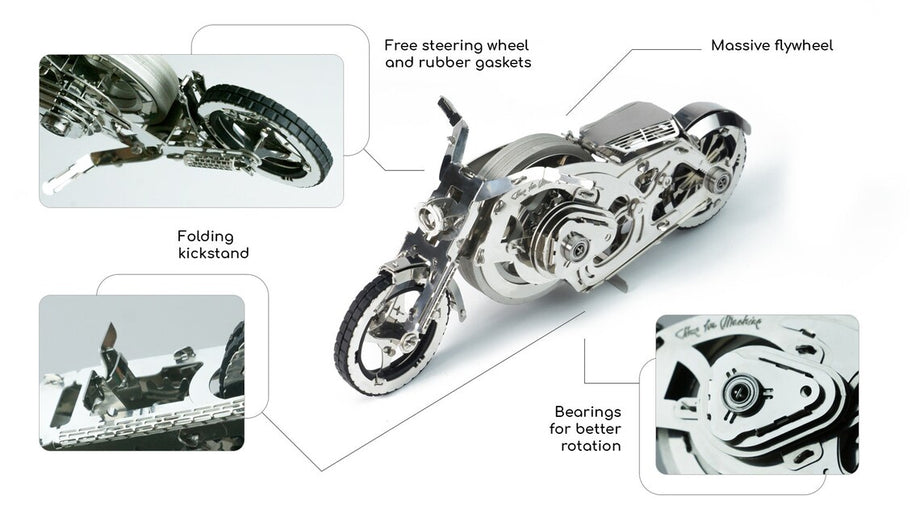 Chrome Mox 4枚セット Puzzle 3D mecanic, Chrome Rider, Time for Machine, metal, 90 piese