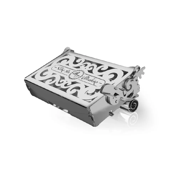Puzzle Mecanic 3D, Cutie pentru carti de vizita Perfecto, Time for Machine, metal, 10 piese