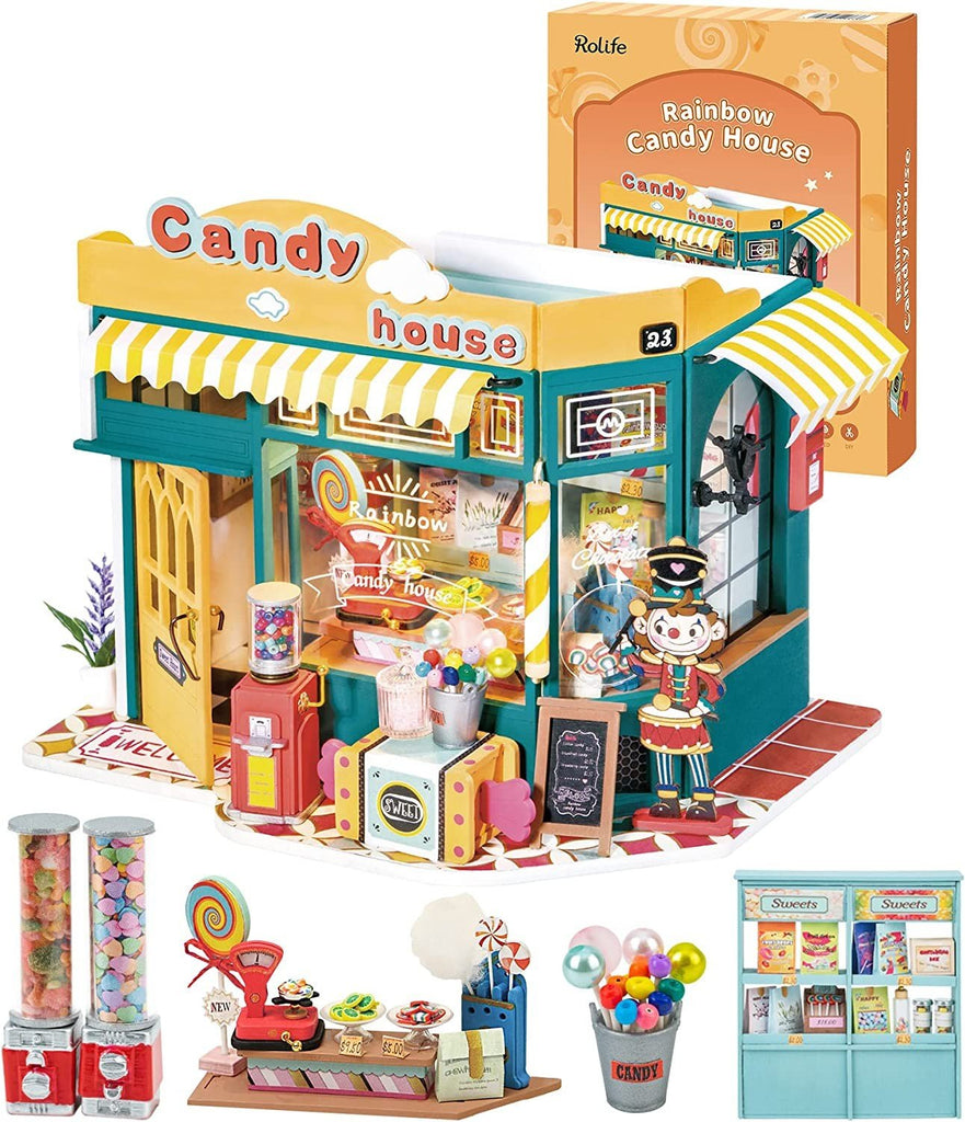 Puzzle 3D, Casuta DIY, Rainbow Candy House, RoLife, 179 piese - Time 4 Machine