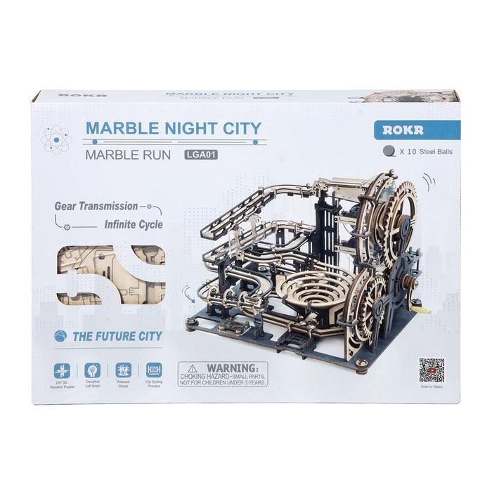 Puzzle 3D Marble Night City, ROKR, Lemn, 294 Piese, LGA01 - Time 4 Machine