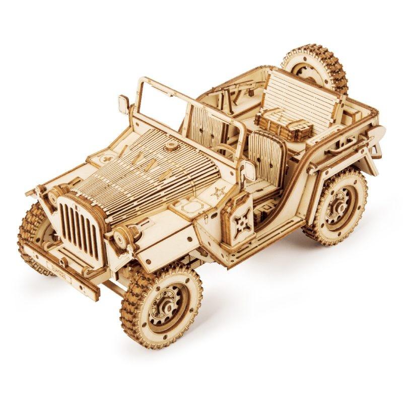 Puzzle 3D Masina Militara, ROBOTIME, Lemn, 369 piese - Time 4 Machine