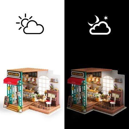 Puzzle 3D Minicasuta de papusi Cafeneaua lui Simon DIY, RoLife, DG109 - Time 4 Machine