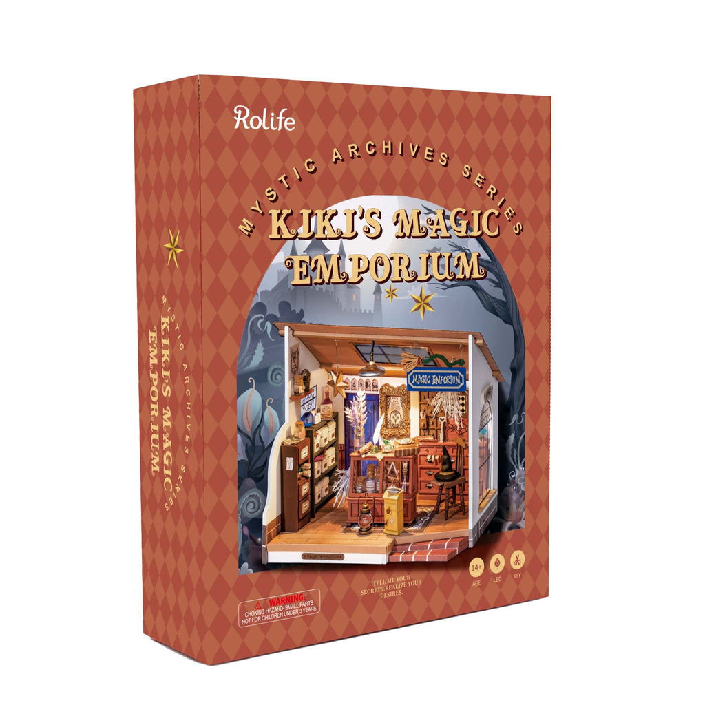 Puzzle 3D Minicasuta de papusi Pravalia magica a lui Kiki DIY, Rolife, 148 piese, DG155 - Time 4 Machine