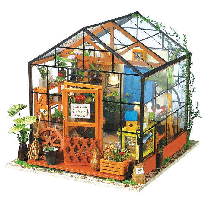 Puzzle 3D Minicasuta verde Floraria Cathy DIY, RoLife, DG104 - Time 4 Machine