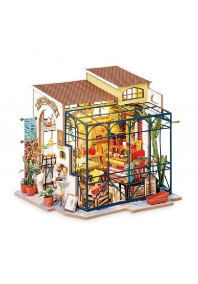 Puzzle 3D Minicasuta verde Floraria Emily DIY, RoLife, DG145 - Time 4 Machine