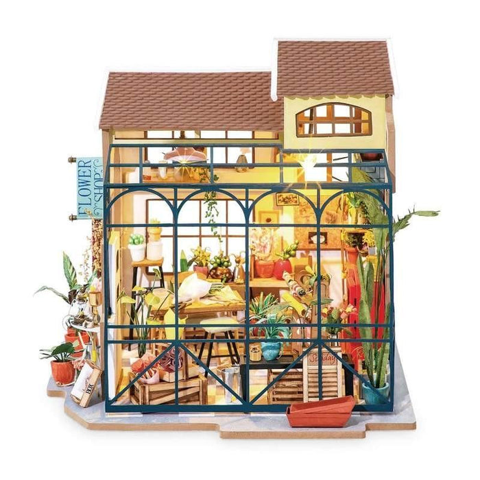Puzzle 3D Minicasuta verde Floraria Emily DIY, RoLife, DG145 - Time 4 Machine