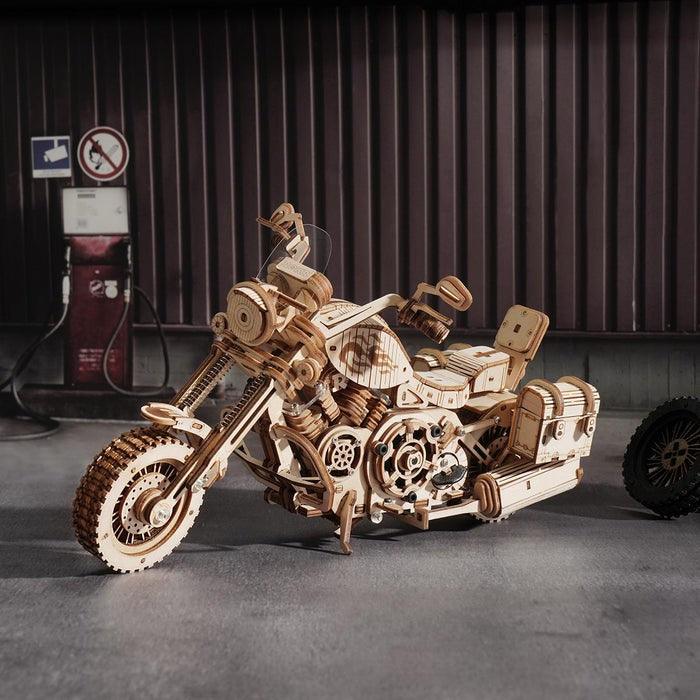 Puzzle 3D Motocicleta cruiser, ROKR, Lemn, 420 Piese, LK504 - Time 4 Machine