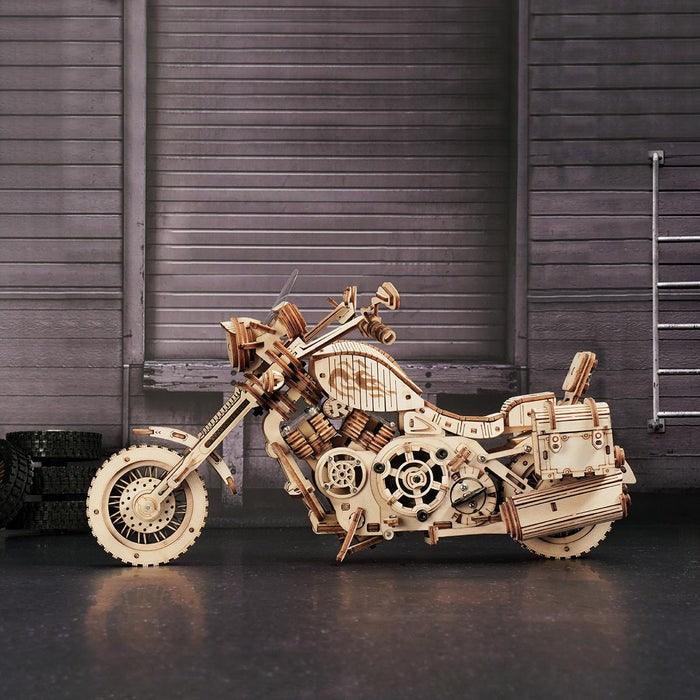 Puzzle 3D Motocicleta cruiser, ROKR, Lemn, 420 Piese, LK504 - Time 4 Machine