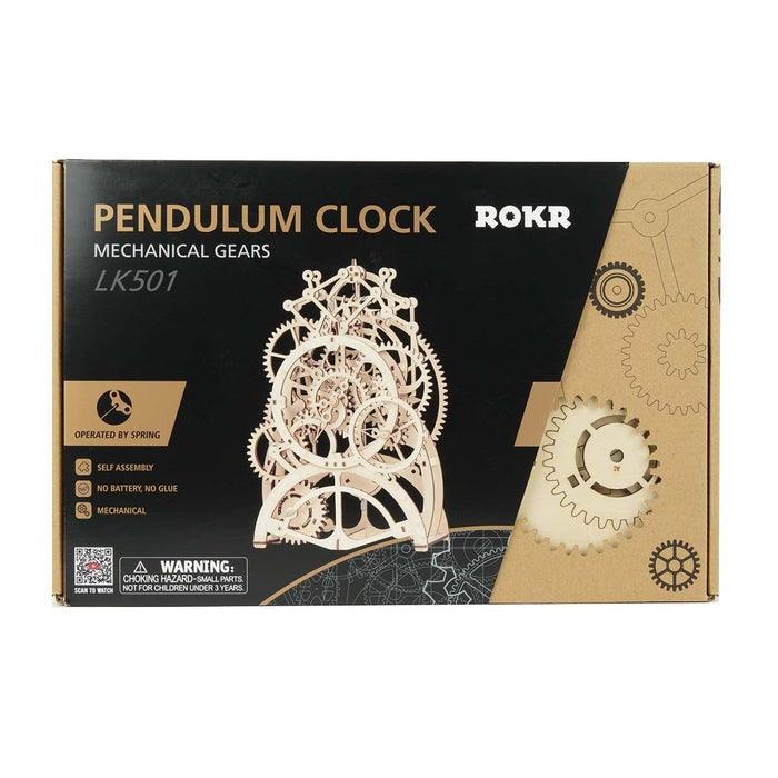 Puzzle 3D Pendulum Clock, ROKR, Lemn, 170 Piese, LK501 - Time 4 Machine
