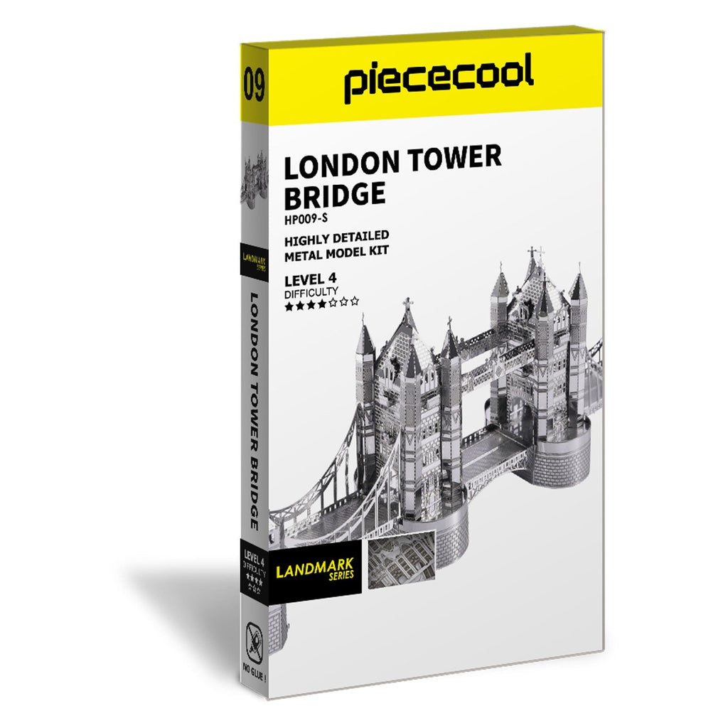 Puzzle 3D Piececool, London Tower Bridge, Metal, 65 piese - Time 4 Machine