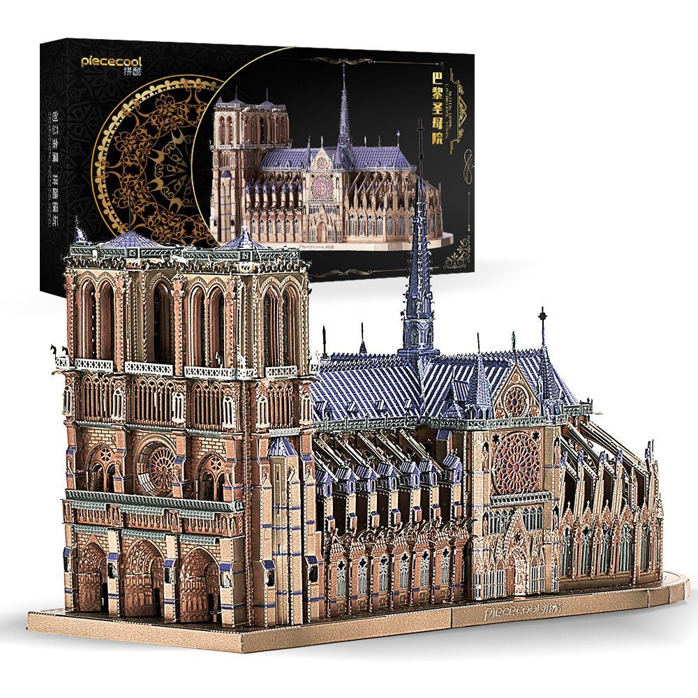 Puzzle 3D Piececool, Notre Dame de Paris, Metal, 382 piese - Time 4 Machine