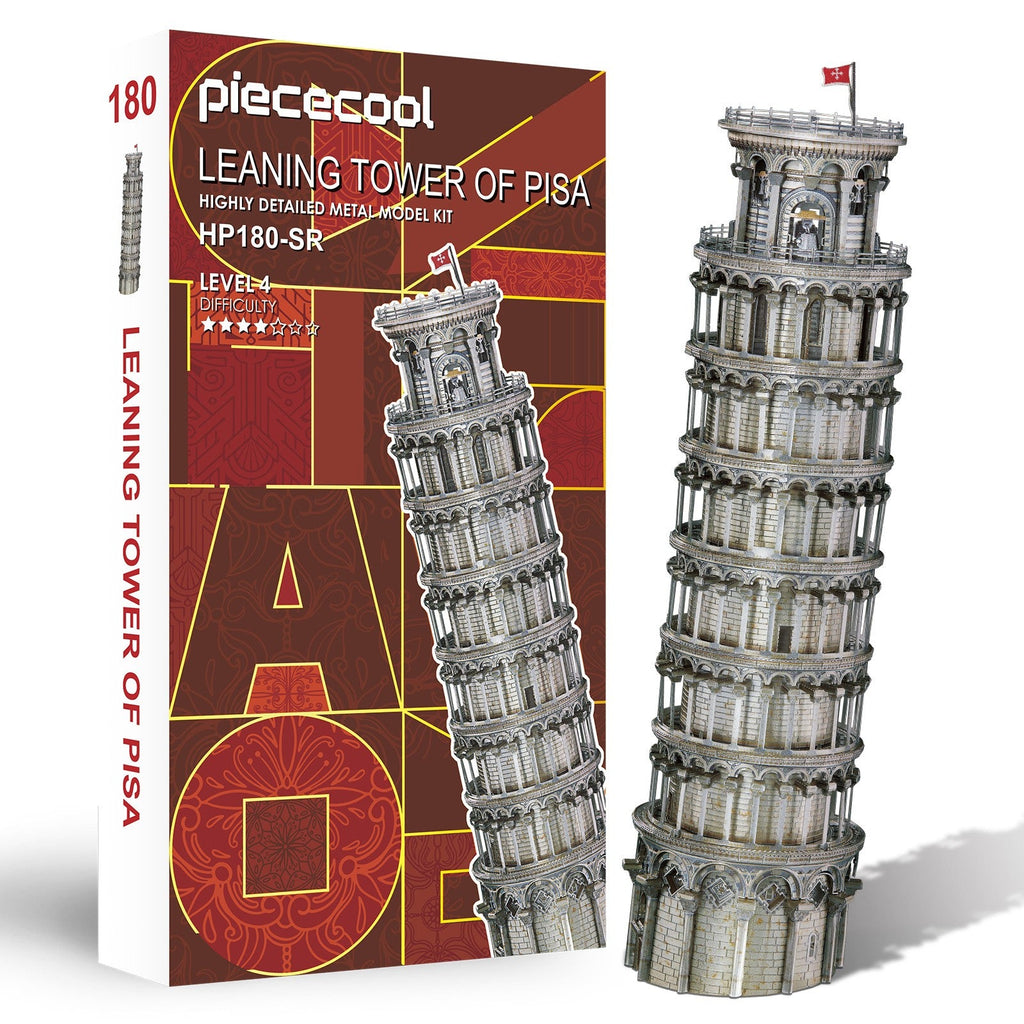 Puzzle 3D Piececool, Turnul de Pisa, Metal, 127 piese - Time 4 Machine