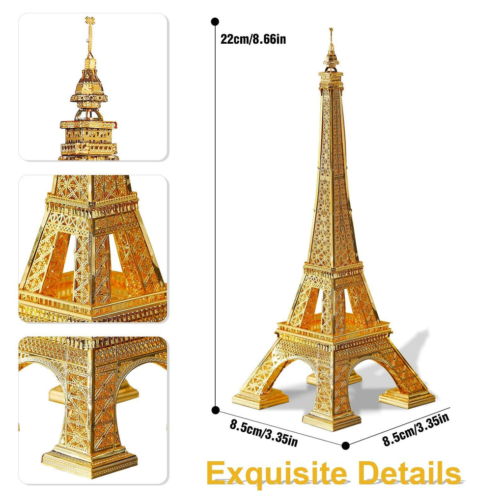 Puzzle 3D Piececool, Turnul Eiffel, Metal, 96 piese - Time 4 Machine