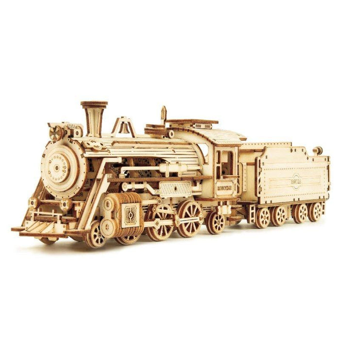 Puzzle 3D Prime Steam Express, ROKR, Lemn, 308 piese - Time 4 Machine