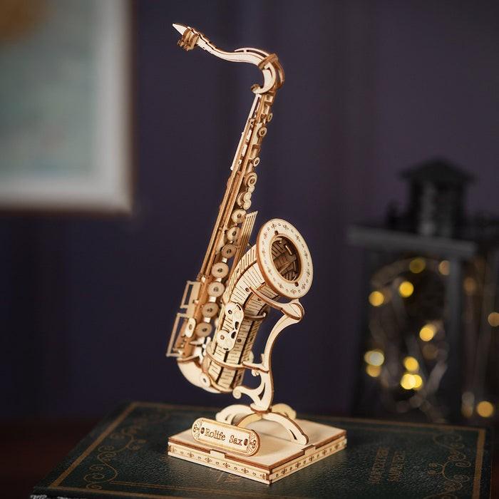 Puzzle 3D Saxophone, RoLife, Lemn, 136 piese, TG309 - Time 4 Machine