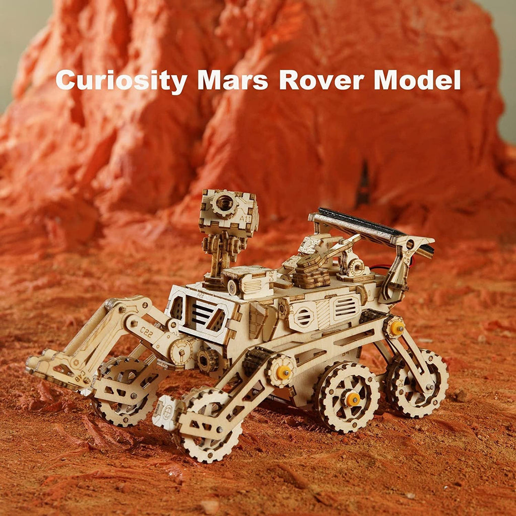 Puzzle 3D spatial, cu baterie solara, Harbinger Rover, Lemn, 213 piese - Time 4 Machine
