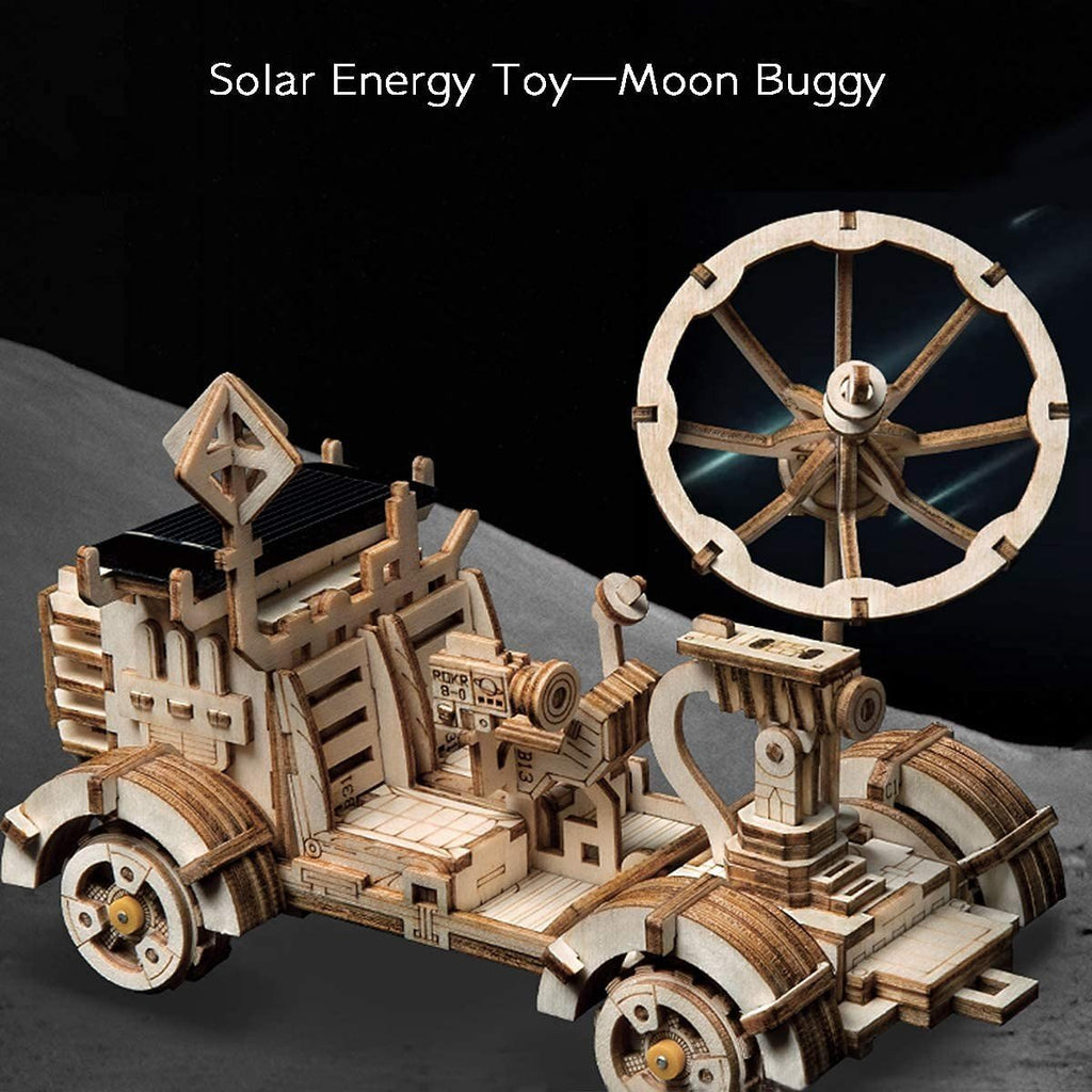 Puzzle 3D spatial, cu baterie solara, Rambler Rover, Lemn, 175 piese - Time 4 Machine