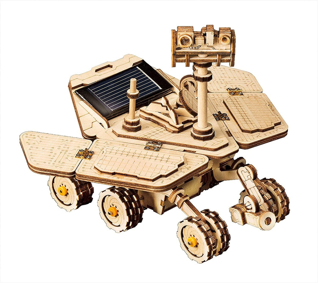 Puzzle 3D spatial, cu baterie solara, Vagabond Rover, Lemn, 153 piese - Time 4 Machine