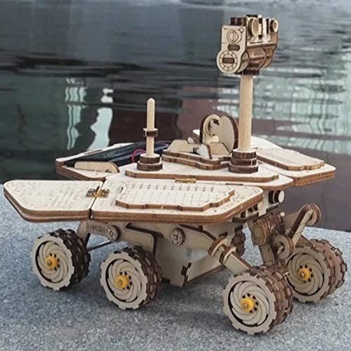 Puzzle 3D spatial, cu baterie solara, Vagabond Rover, Lemn, 153 piese - Time 4 Machine