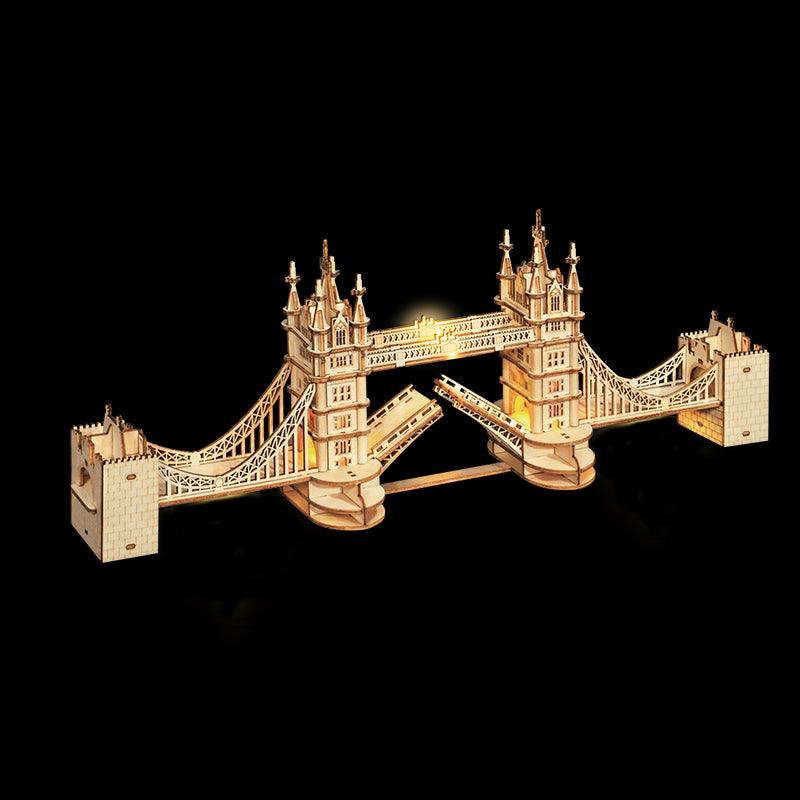 Puzzle 3D Tower Bridge, RoLife, Lemn, 113 piese, TG412 - Time 4 Machine