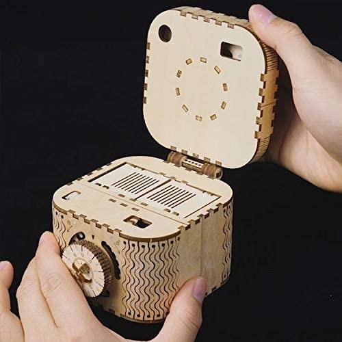 Puzzle 3D Treasure Box, ROKR, Lemn, 123 piese - Time 4 Machine