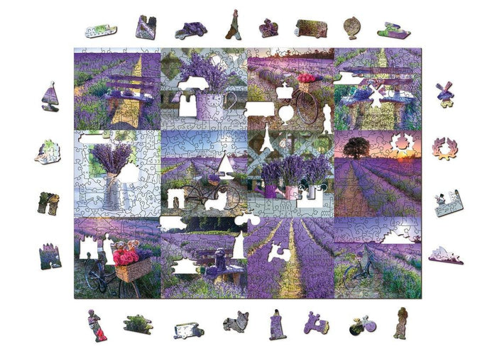 Puzzle Din Lemn LAVENDER FRANCE S, Wooden City, 75 piese - Time 4 Machine