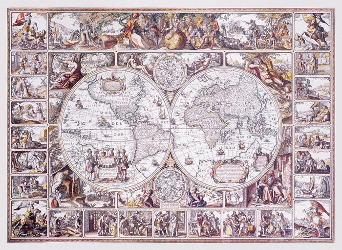 Puzzle Din Lemn The Age of Exploration Map XL, Wooden City, 1010 piese - Time 4 Machine