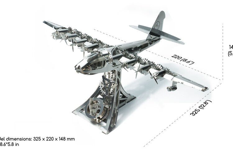 Puzzle Mecanic 3D, Metal, TimeForMachine, Avion Heavenly Hercules (Model Nr.2) - Time 4 Machine